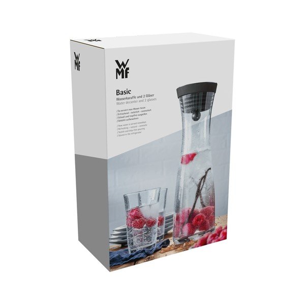 Zestaw szklanej karafki i 2 kieliszków WMF Basic-image-1