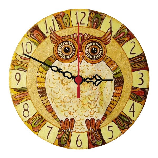 Zegar ścienny Natural Owl, 30 cm