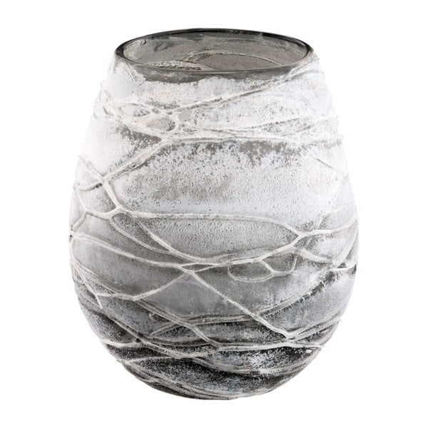 Szary wazon szklany Ego Dekor, ⌀ 14 cm