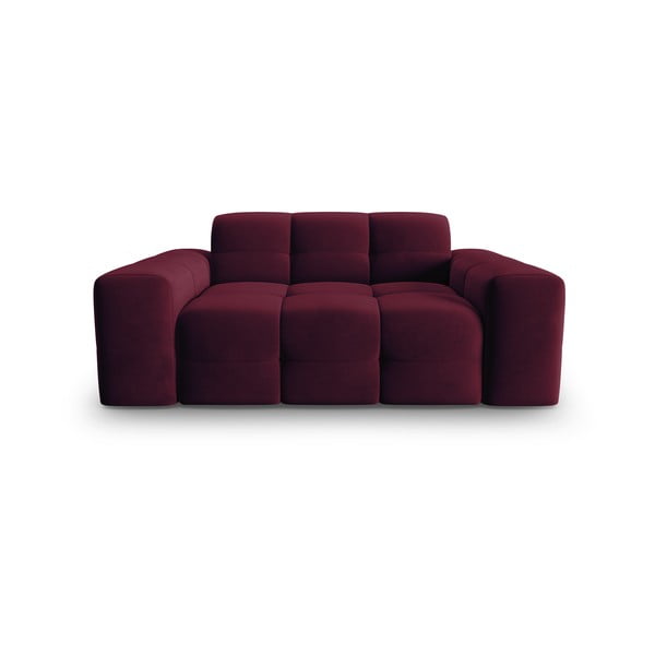 Bordowa aksamitna sofa 156 cm Kendal – Micadoni Home