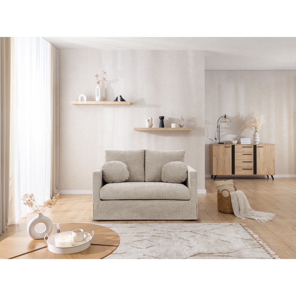 Beżowy pokrowiec 2-osobowy Paphos – Ropez (zdjęcie 4)