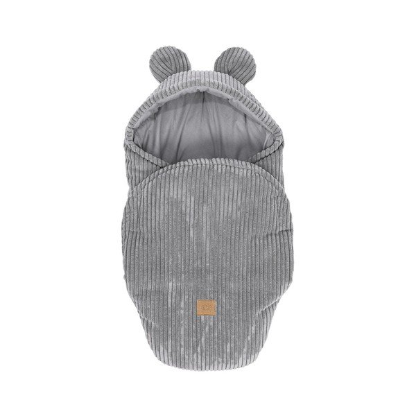 Szary rożek niemowlęcy sztruksowy 45x80 cm – Meowbaby