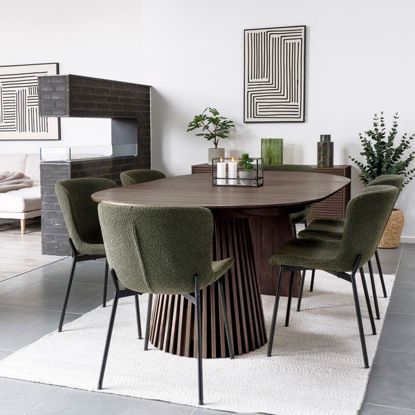 Okrągły rozkładany stół z blatem w dekorze dębu ø 120 cm Osaka – House Nordic-image-1