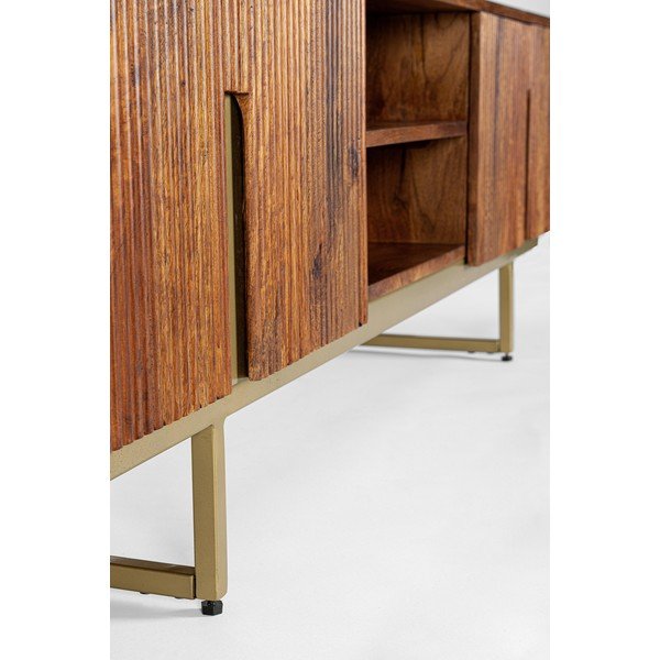 Szafka pod TV z litego drewna mango w naturalnym kolorze 180x45x40 cm Vilas – Bizzotto-image-3