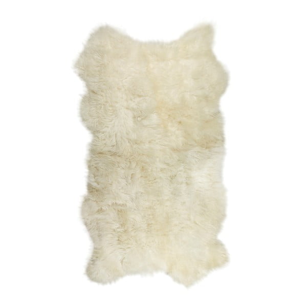 Biały dywan futrzany Lungo, 100x200 cm