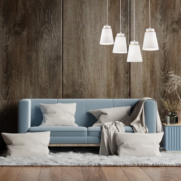 Biała lampa wisząca − LAMKUR-image-1