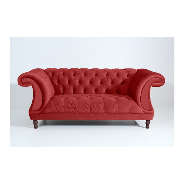 Ciemnoczerwona sofa Max Winzer Ivette, 200 cm