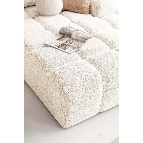 Kremowy rozkładany narożnik modułowy ze schowkiem (prawostronny) Lulu – Miuform-image-4