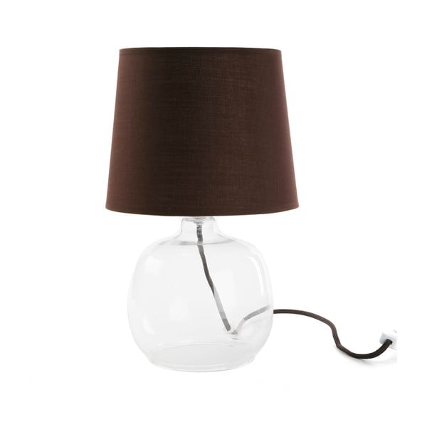 Brązowa szklana lampa stołowa Versa Bobby, ø 22 cm
