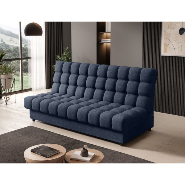 Niebieska rozkładana/ze schowkiem sofa z tkaniny szenilowej 197 cm Clareta – ELTAP-image-3