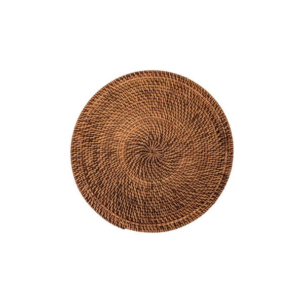 Brązowa rattanowa mata stołowa Tiseco Home Studio, ø 36 cm