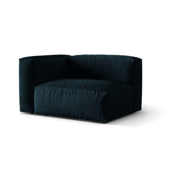 Ciemnoniebieski aksamitny moduł sofy (lewostronny) Martina – Micadoni -image-1