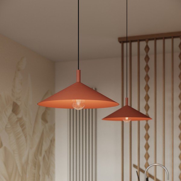 Ceglasta stalowa lampa wisząca ø 40 cm Zylo – Sollux-image-2