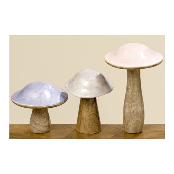 Zestaw 3 grzybów dekoracyjnych Boltze