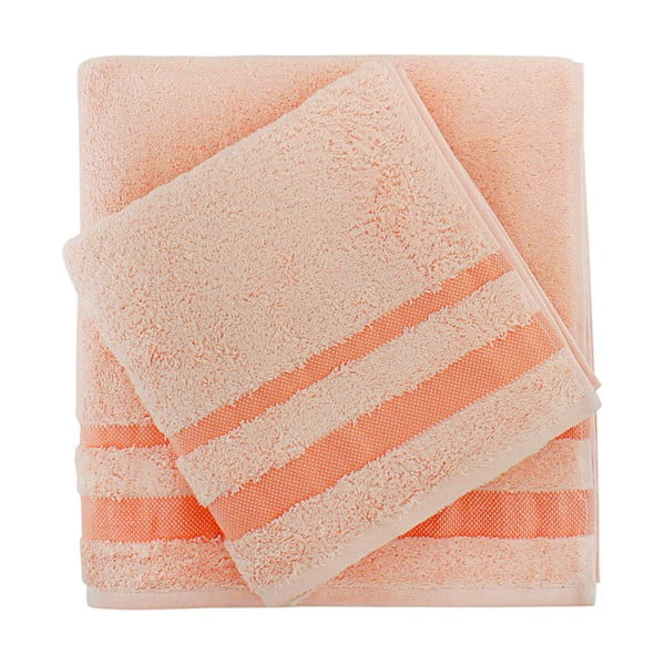 Zestaw pomarańczowego ręcznika i ręcznika kąpielowego Serit