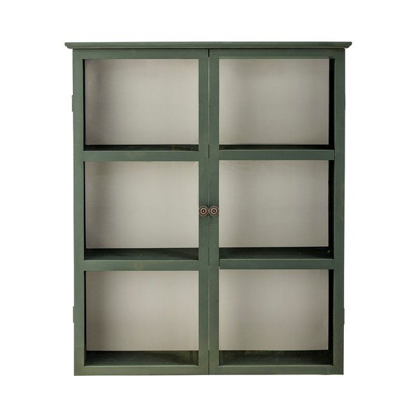 Szara witryna z litego drewna jodłowego wisząca 85x100x25 cm Tone – Bloomingville