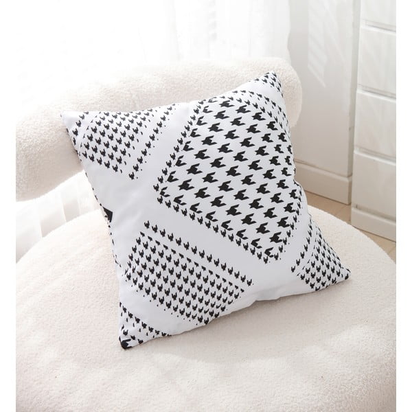 Czarno-biała pościel jednoosobowa z mikrosatyny 3-częściowa 140x200 cm Roberto – My House-image-3