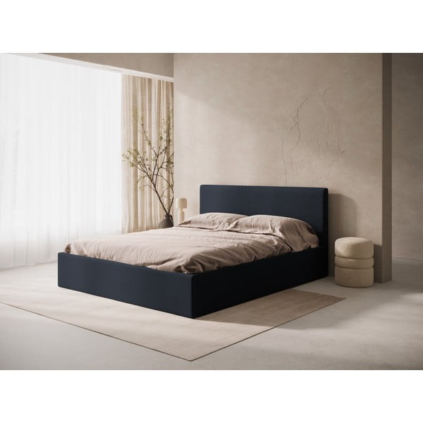 Ciemnoniebieski tapicerowany zagłówek 150,5x100 cm Remo – Micadoni -image-1