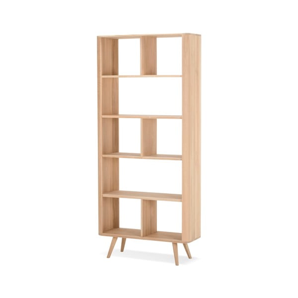Regał z drewna dębowego Gazzda Ena, 90x35x200 cm-image-1