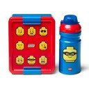 Zestaw czerwono-niebieskiego pojemnika na lunch i butelki LEGO® Iconic