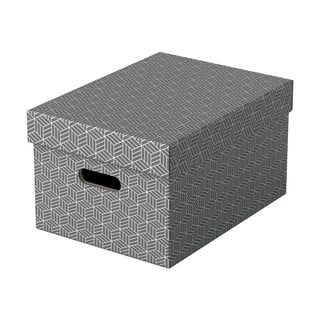 Zestaw 3 szarych pudełek do przechowywania Esselte Home, 26,5x36,5 cm