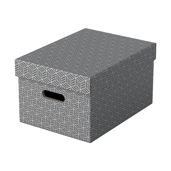 Zestaw 3 szarych pudełek do przechowywania Esselte Home, 26,5x36,5 cm