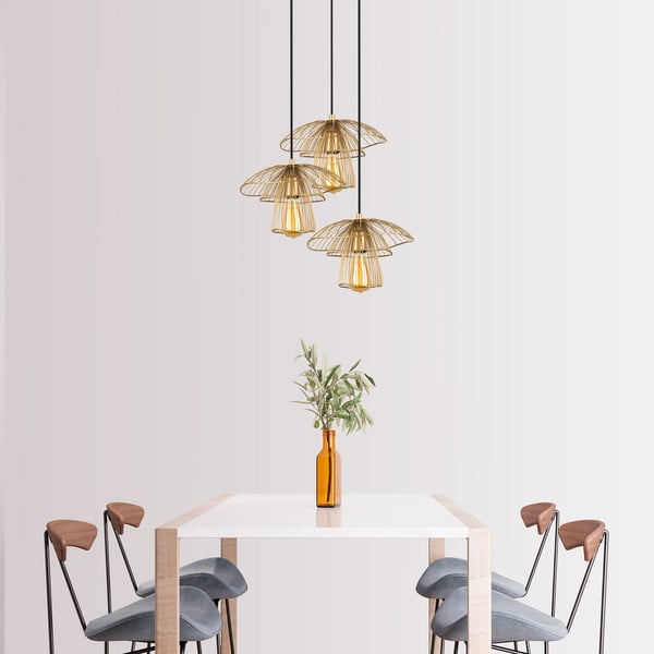 Lampa wisząca w kolorze złota Squid Lighting Root, wys. 117 cm-image-2