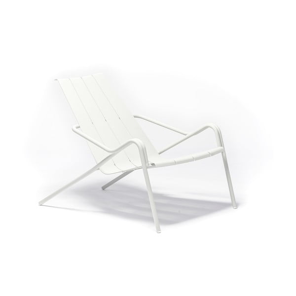 Biały metalowy fotel ogrodowy Fleole – Ezeis