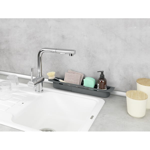 Szary plastikowy teleskopowy ociekacz na zlew 49,5x8,5 cm Fino – Wenko-image-4