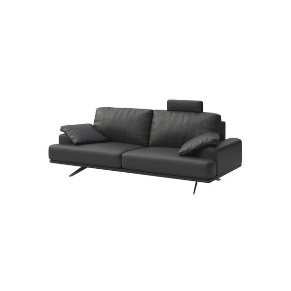Ciemnoszara skórzana sofa 220 cm Prado – MESONICA-image-2