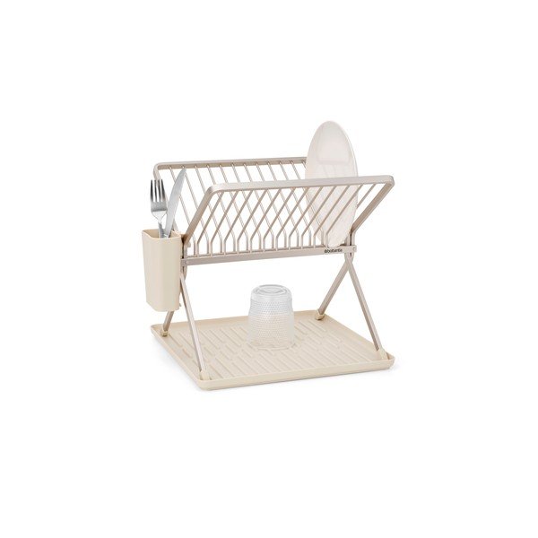Beżowy metalowy ociekacz dwupiętowy 37x33 cm – Brabantia-image-4