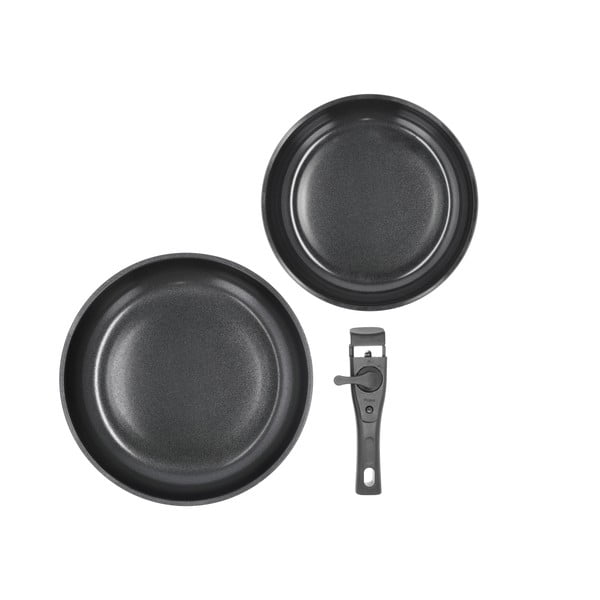Aluminiowy zestaw patelni z odpinaną rączką z powłoką nieprzywierającą 2 szt. ø 28 cm – Holm