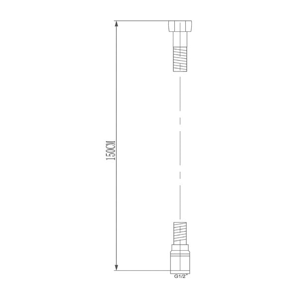 Plastikowy wąż prysznicowy w kolorze złota ø 1 cm Softflex – Sapho-image-1