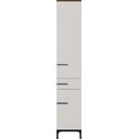 Szarobeżowa wysoka szafka łazienkowa w dekorze orzecha 34x190 cm Yonkers – Germania