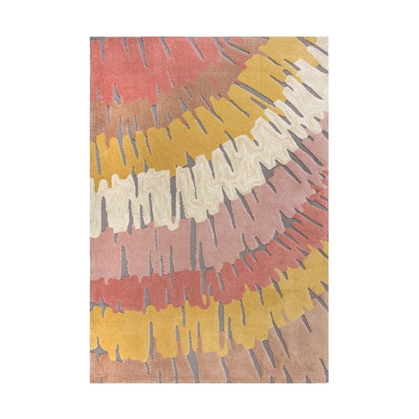 Różowo-żółty dywan Flair Rugs Woodgrain, 160x230 cm