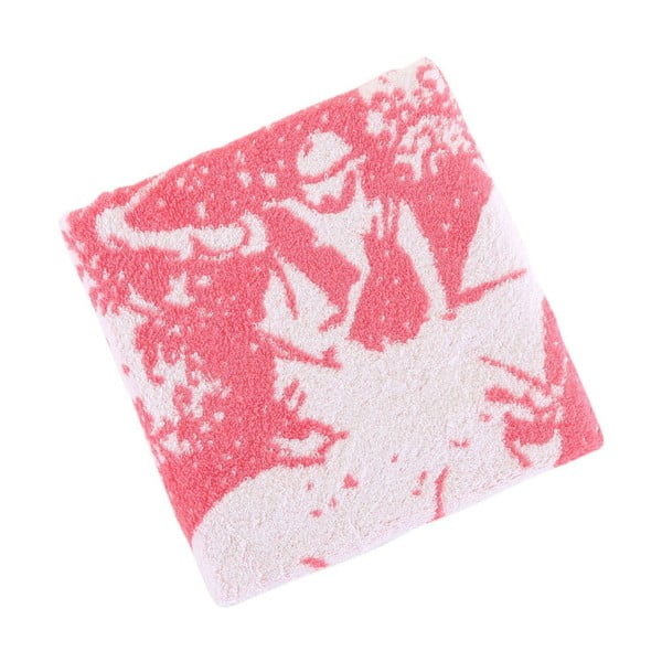 Różowo-biały bawełniany ręcznik BHPC Special, 50x100 cm