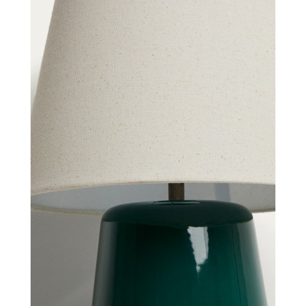 Zielona/w kolorze kości słoniowej lampa stołowa ceramiczna (wysokość 45,5 cm) Odra – Kave Home-image-3