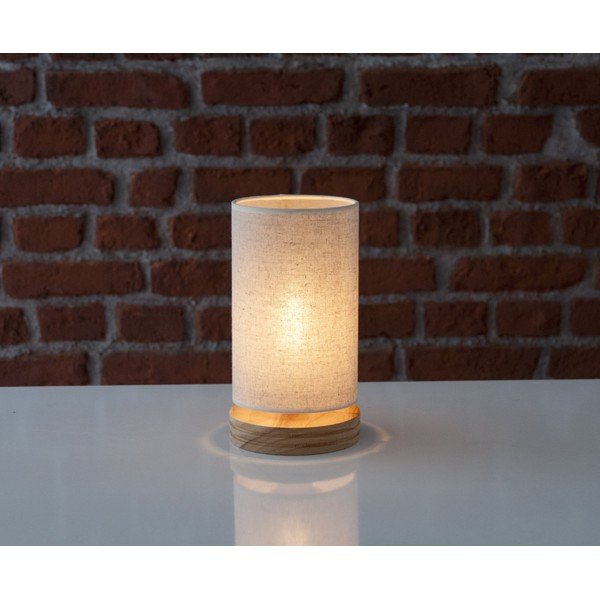 Lampa stołowa z drewnianą podstawą Homemania Lola-image-1