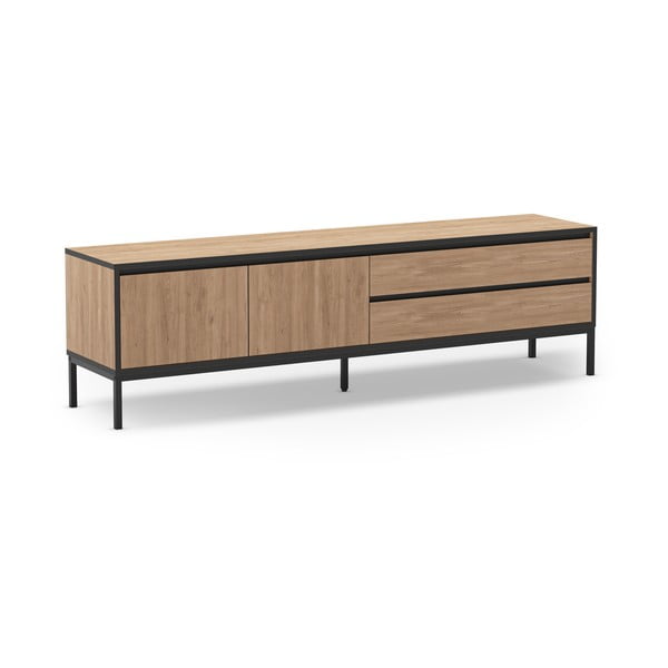 Szafka pod TV w dekorze dębu 180x55 cm Lorenza – Marckeric-image-2