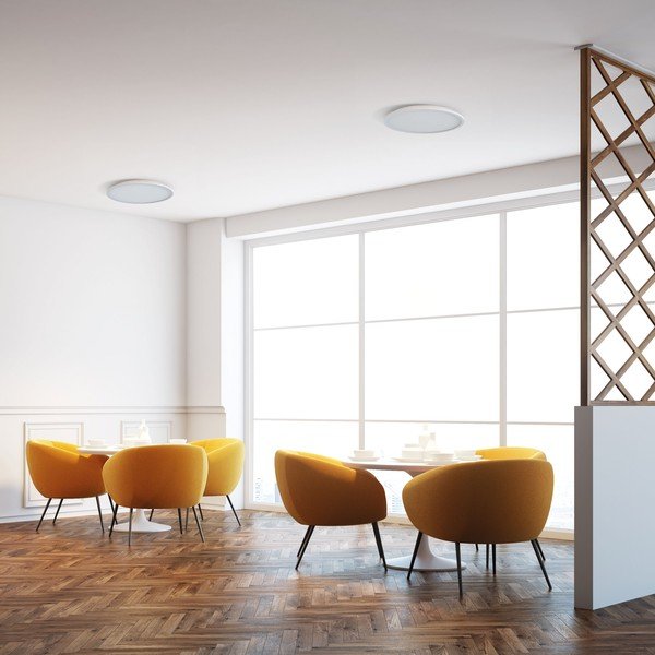 Biała lampa sufitowa SULION Alba, ø 58,5 cm-image-1