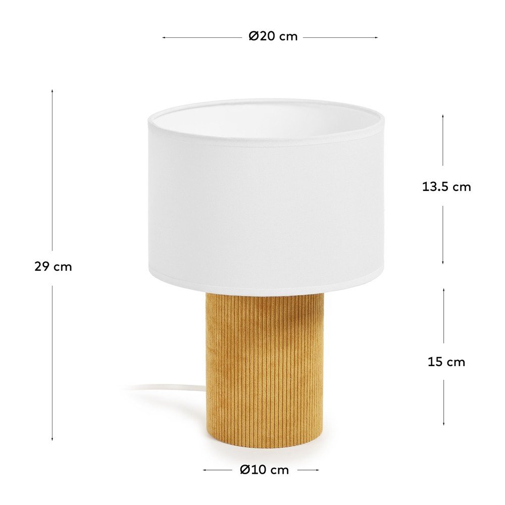 Musztardowo-biała lampka dziecięca Bianella – Kave Home (zdjęcie 5)