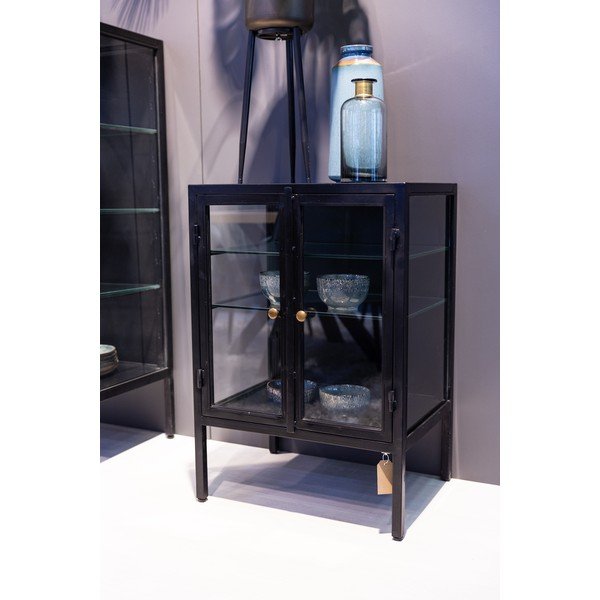 Czarna komoda Canett Nino, wys. 86 cm-image-1