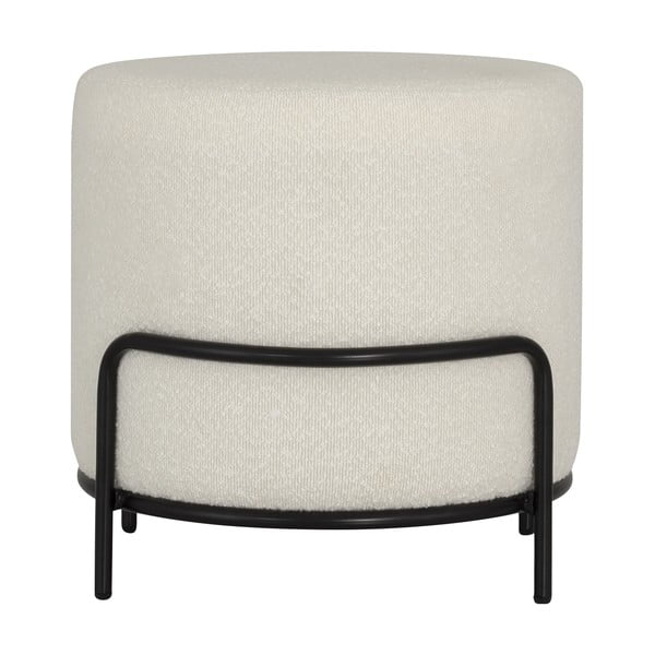 Biały taboret z materiału bouclé Bouclé Carl – Tenzo-image-2