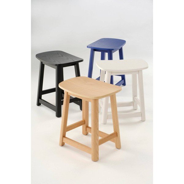 Czarny stołek z litego drewna jesionowego Selene – Jotex-image-4