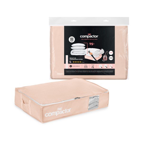Plastikowy pojemnik próżniowy pod łóżko 65x45x15,5 cm Pink Edition – Compactor-image-4