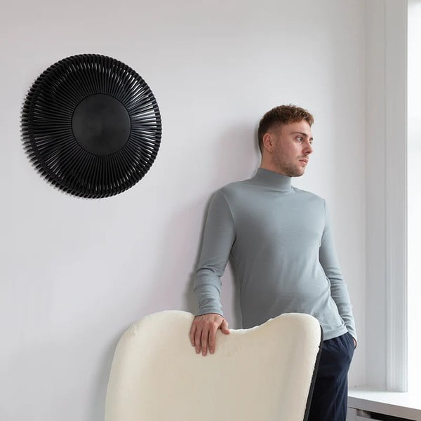 Czarna lampa sufitowa z litego drewna dębowego ø 35 cm Clava Up – UMAGE-image-1