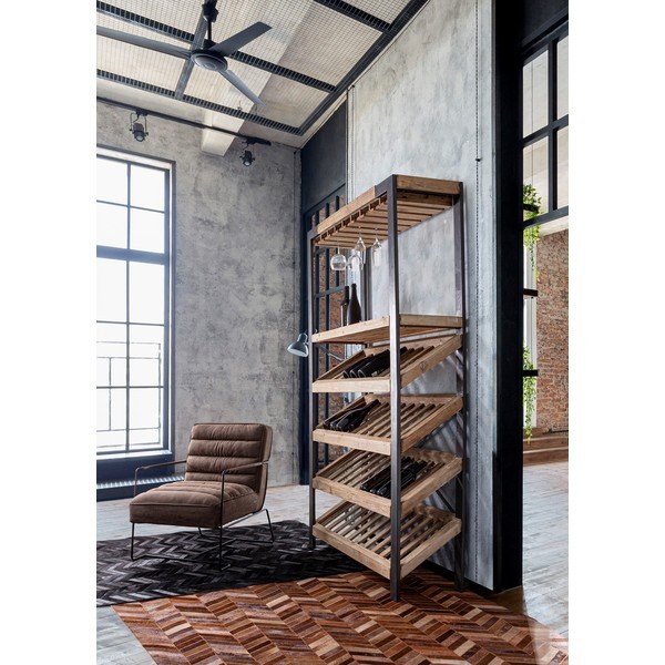 Brązowy fotel z imitacji skóry Brianna – Bizzotto-image-4