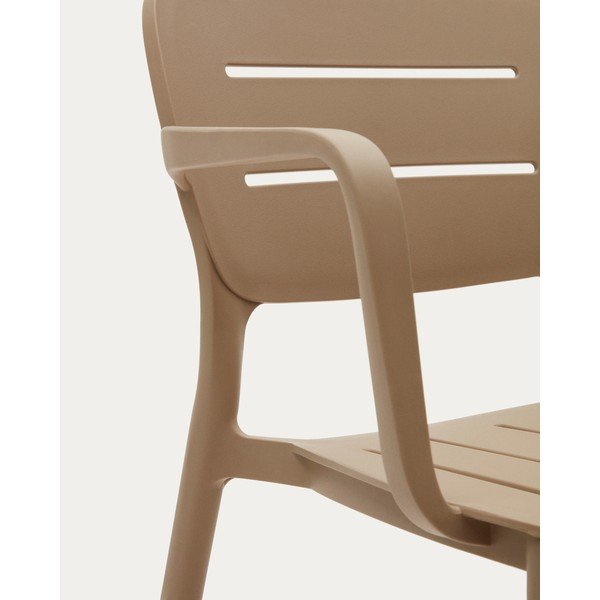 Beżowe plastikowe krzesło ogrodowe Morella – Kave Home-image-3