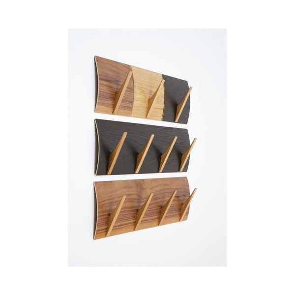 Wieszak ścienny z litego drewna Woodman Rack Naki Black Oak Large-image-3