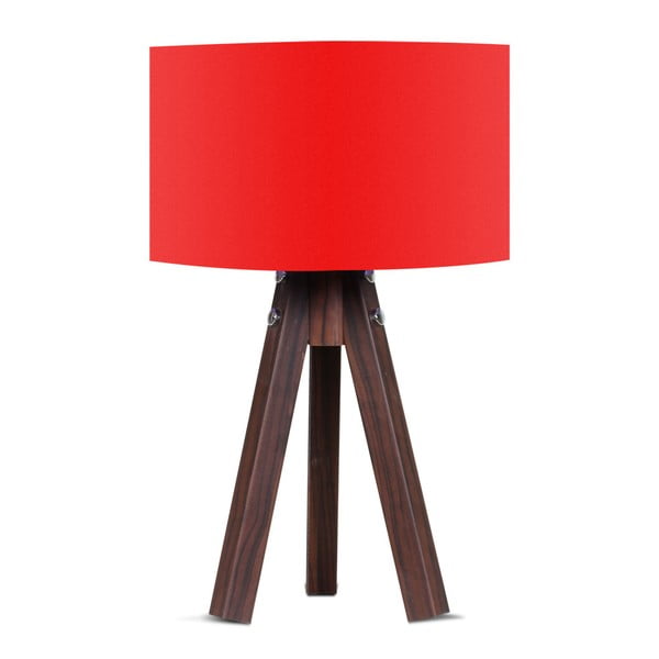 Lampa stołowa z czerwonym abażurem Kate Louise Kahve